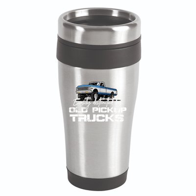 Easily Distracted By Old Pickup Trucks For Retro 16oz Travel Tumbler