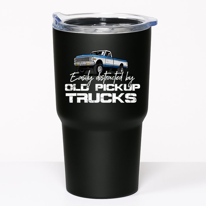 Easily Distracted By Old Pickup Trucks For Retro Tumbler