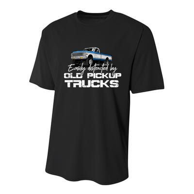 Easily Distracted By Old Pickup Trucks For Retro Youth Performance Sprint T-Shirt