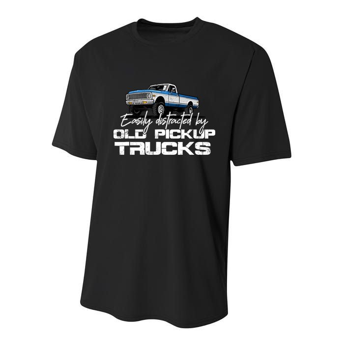 Easily Distracted By Old Pickup Trucks For Retro Youth Performance Sprint T-Shirt