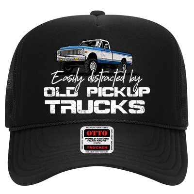 Easily Distracted By Old Pickup Trucks For Retro Trucker Hat