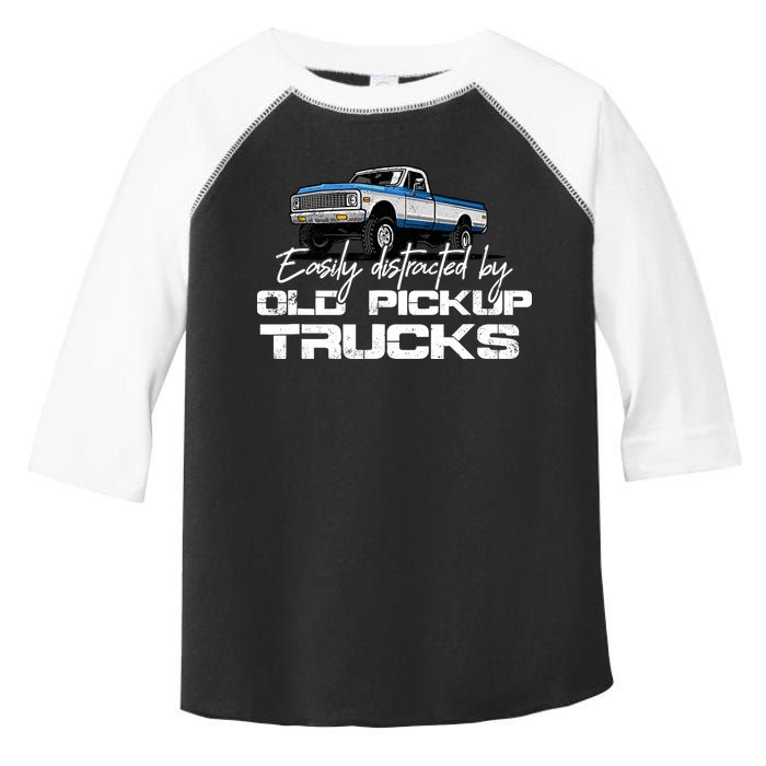 Easily Distracted By Old Pickup Trucks For Retro Toddler Fine Jersey T-Shirt