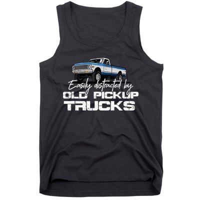 Easily Distracted By Old Pickup Trucks For Retro Tank Top