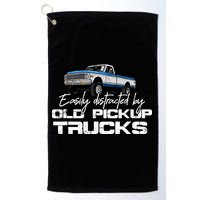 Easily Distracted By Old Pickup Trucks For Retro Golf Towel