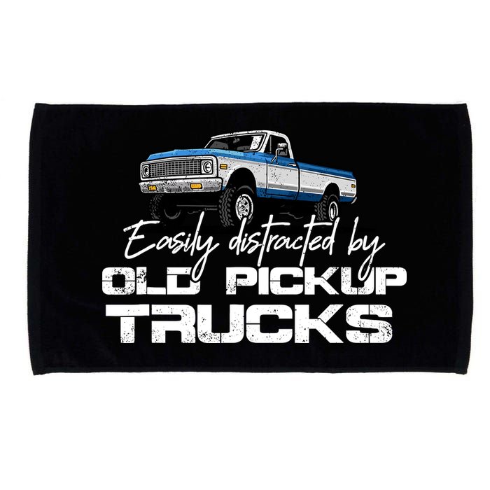 Easily Distracted By Old Pickup Trucks For Retro Microfiber Hand Towel