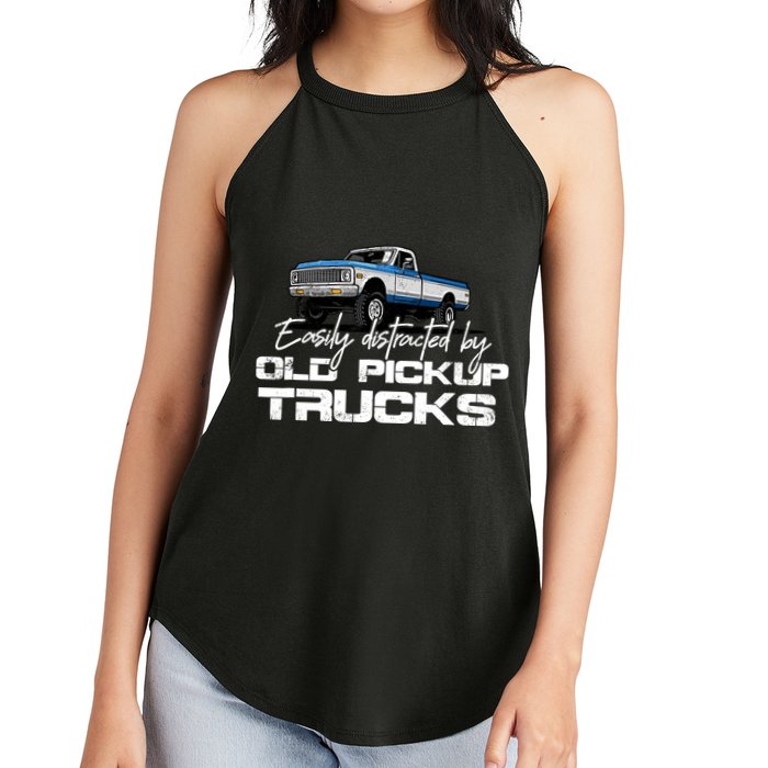 Easily Distracted By Old Pickup Trucks For Retro Women's Perfect Tri Rocker Tank