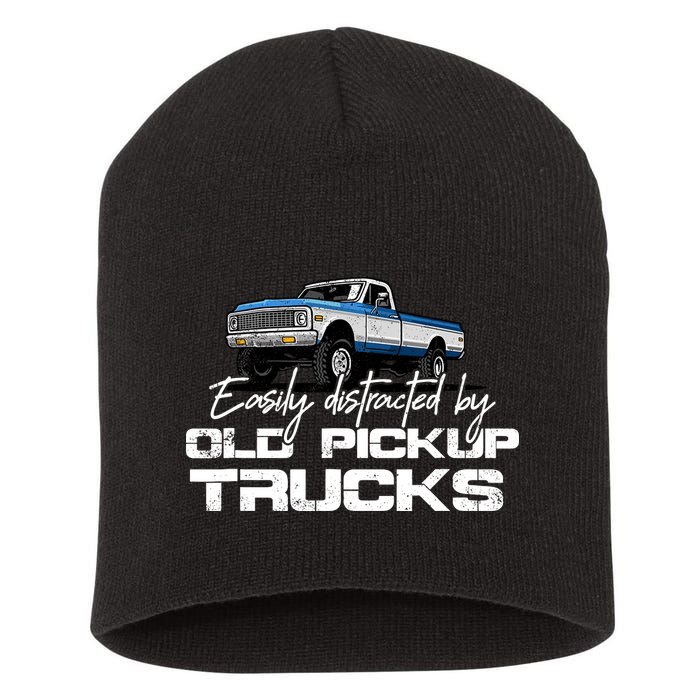 Easily Distracted By Old Pickup Trucks For Retro Short Acrylic Beanie