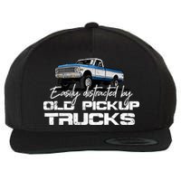 Easily Distracted By Old Pickup Trucks For Retro Wool Snapback Cap