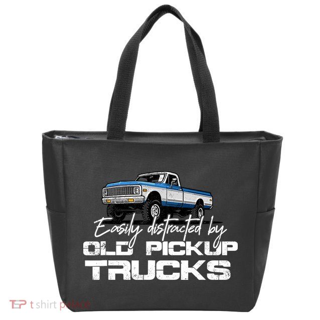 Easily Distracted By Old Pickup Trucks For Retro Zip Tote Bag
