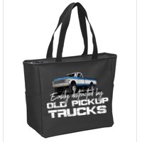 Easily Distracted By Old Pickup Trucks For Retro Zip Tote Bag
