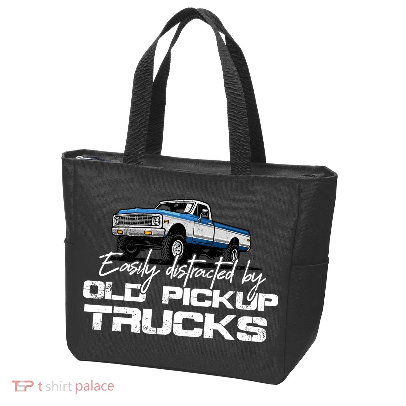 Easily Distracted By Old Pickup Trucks For Retro Zip Tote Bag