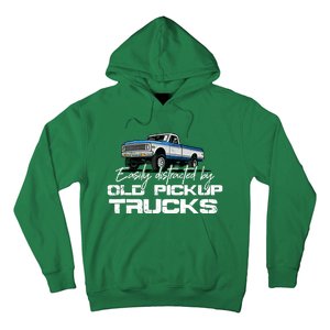 Easily Distracted By Old Pickup Trucks For Retro Hoodie