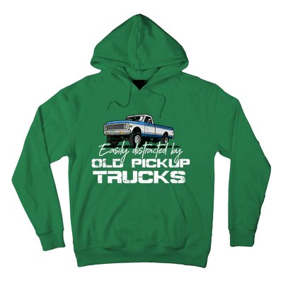 Easily Distracted By Old Pickup Trucks For Retro Hoodie