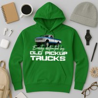 Easily Distracted By Old Pickup Trucks For Retro Hoodie