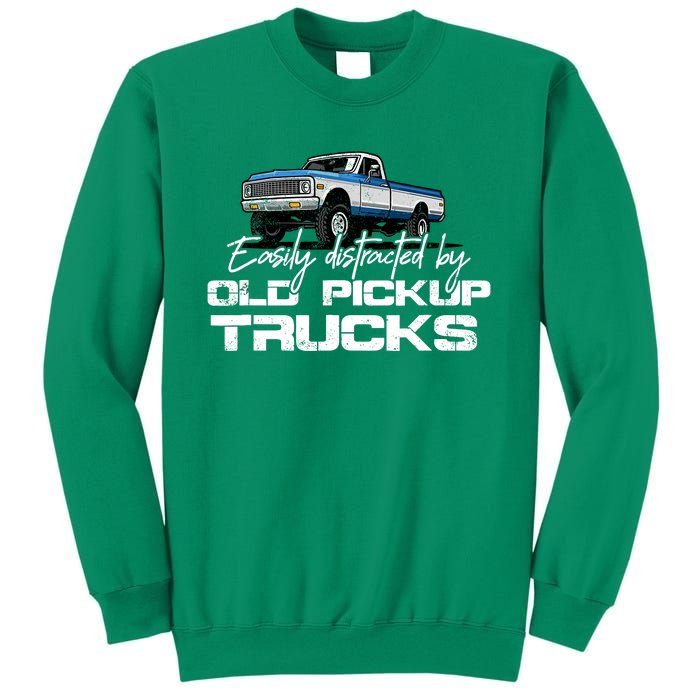 Easily Distracted By Old Pickup Trucks For Retro Sweatshirt