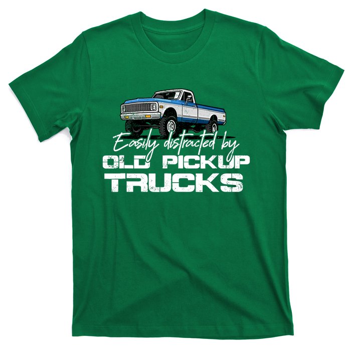 Easily Distracted By Old Pickup Trucks For Retro T-Shirt