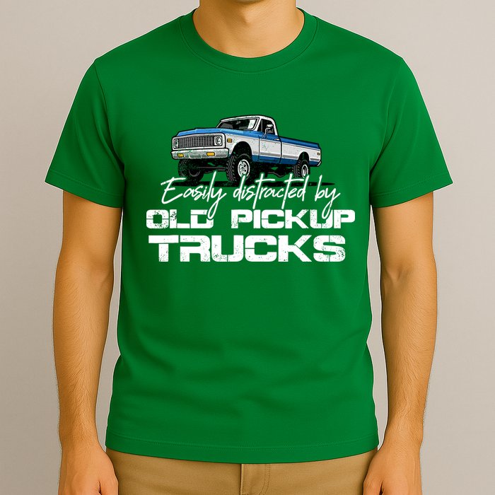 Easily Distracted By Old Pickup Trucks For Retro T-Shirt