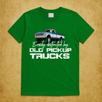 Easily Distracted By Old Pickup Trucks For Retro T-Shirt