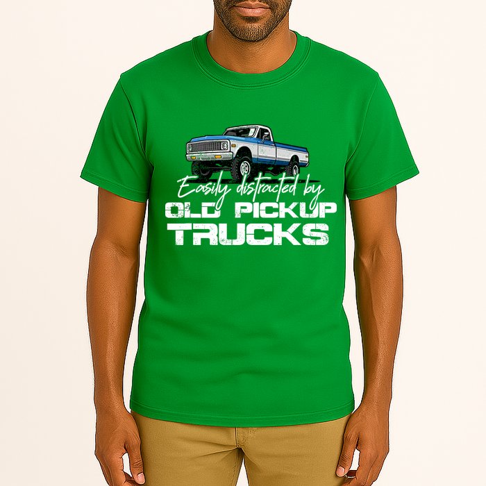 Easily Distracted By Old Pickup Trucks For Retro Tall T-Shirt