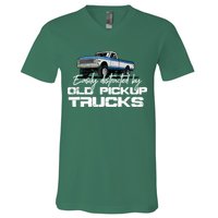 Easily Distracted By Old Pickup Trucks For Retro V-Neck T-Shirt