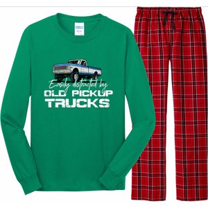 Easily Distracted By Old Pickup Trucks For Retro Long Sleeve Pajama Set