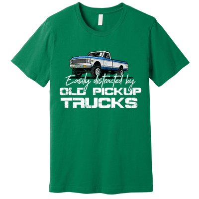 Easily Distracted By Old Pickup Trucks For Retro Premium T-Shirt
