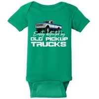 Easily Distracted By Old Pickup Trucks For Retro Baby Bodysuit