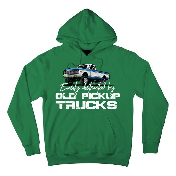 Easily Distracted By Old Pickup Trucks For Retro Tall Hoodie