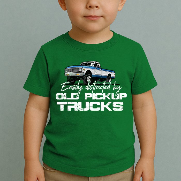 Easily Distracted By Old Pickup Trucks For Retro Toddler T-Shirt