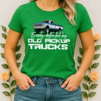 Easily Distracted By Old Pickup Trucks For Retro Womens T-Shirt