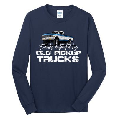 Easily Distracted By Old Pickup Trucks For Retro Tall Long Sleeve T-Shirt