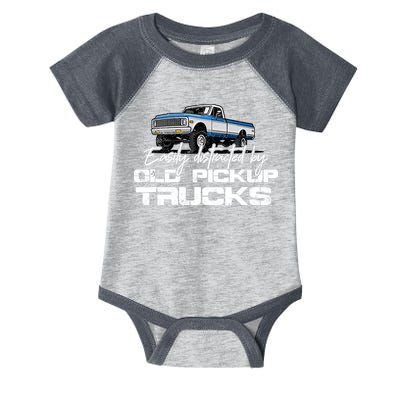 Easily Distracted By Old Pickup Trucks For Retro Infant Baby Jersey Bodysuit