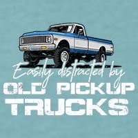 Easily Distracted By Old Pickup Trucks For Retro Sueded Cloud Jersey T-Shirt