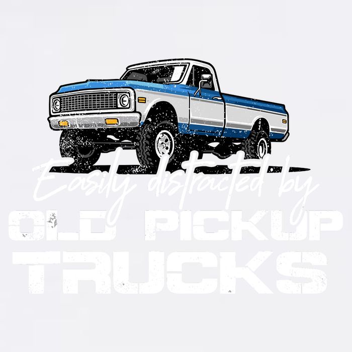 Easily Distracted By Old Pickup Trucks For Retro Garment-Dyed Sweatshirt