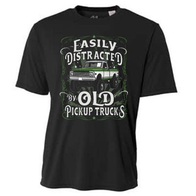 Easily Distracted By Old Pickup Trucks Cooling Performance Crew T-Shirt