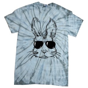 Easter Day Bunny Face With Sunglasses Tie-Dye T-Shirt