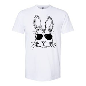 Easter Day Bunny Face With Sunglasses Softstyle CVC T-Shirt