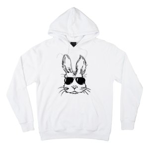 Easter Day Bunny Face With Sunglasses Hoodie