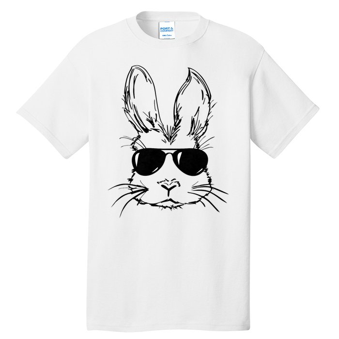 Easter Day Bunny Face With Sunglasses Tall T-Shirt