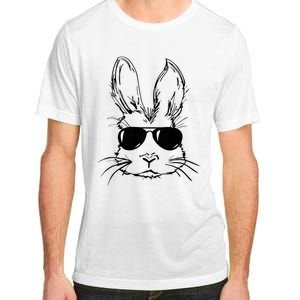 Easter Day Bunny Face With Sunglasses Adult ChromaSoft Performance T-Shirt