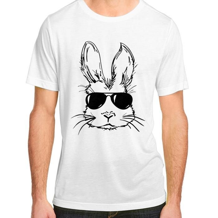 Easter Day Bunny Face With Sunglasses Adult ChromaSoft Performance T-Shirt