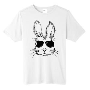 Easter Day Bunny Face With Sunglasses Tall Fusion ChromaSoft Performance T-Shirt