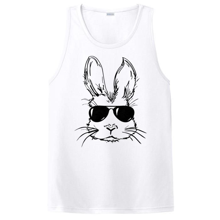 Easter Day Bunny Face With Sunglasses PosiCharge Competitor Tank