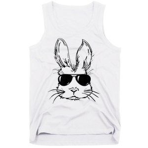 Easter Day Bunny Face With Sunglasses Tank Top