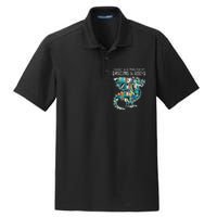 Easily Distracted By Dragons Books Funny Reading Bookworm Dry Zone Grid Polo