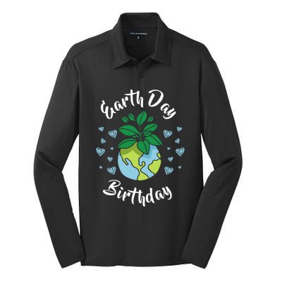 Earth Day Birthday Gift Funny Gift Silk Touch Performance Long Sleeve Polo