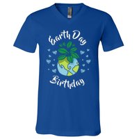 Earth Day Birthday Gift Funny Gift V-Neck T-Shirt