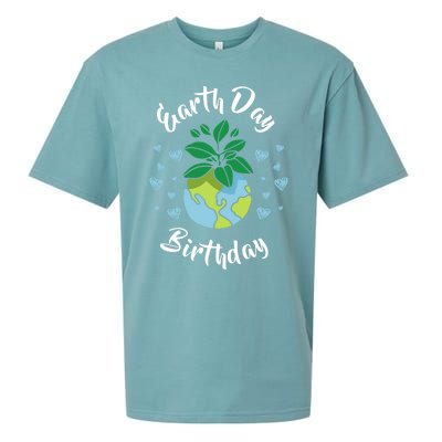 Earth Day Birthday Gift Funny Gift Sueded Cloud Jersey T-Shirt