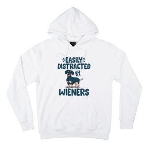 Easily Distracted By Wieners | Funny Dackel Dachshund Hoodie