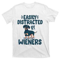 Easily Distracted By Wieners | Funny Dackel Dachshund T-Shirt